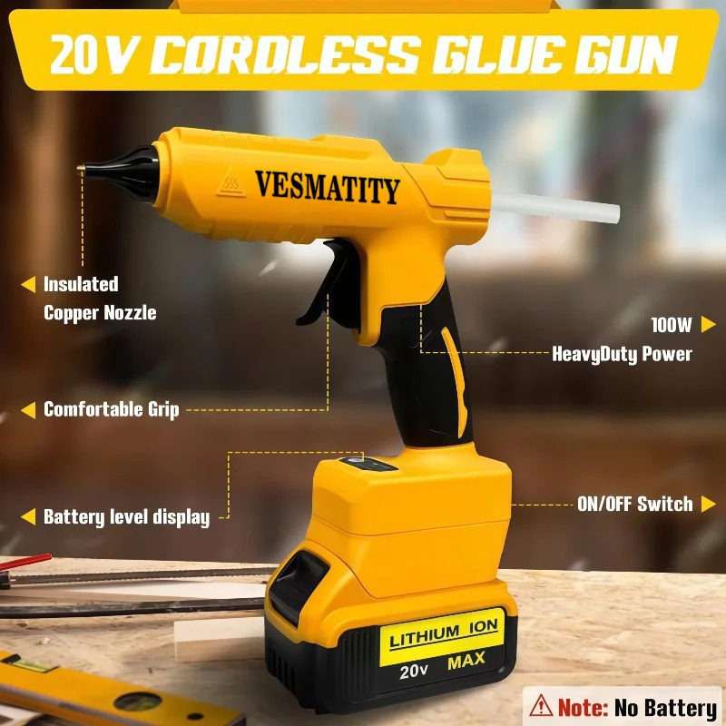 Original Cordless Electric Han - Hot Melt Glue Gun Cordless review and price