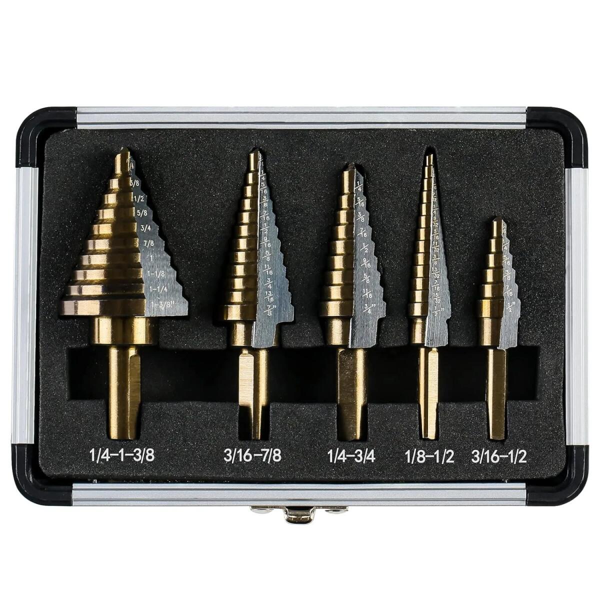 5pcs  Cobalt Step Drill Bit Se - Hardware review and price