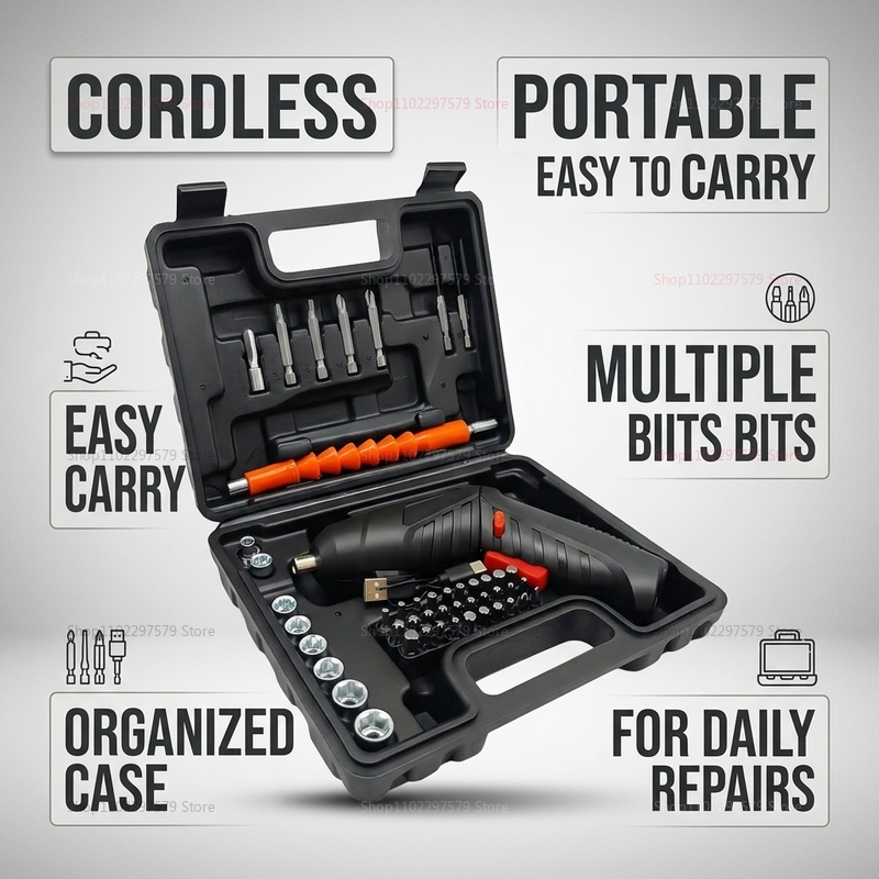 47Pcs Rechargeable Electric Sc - Electric Screwdriver Rechargeable Usb review and price
