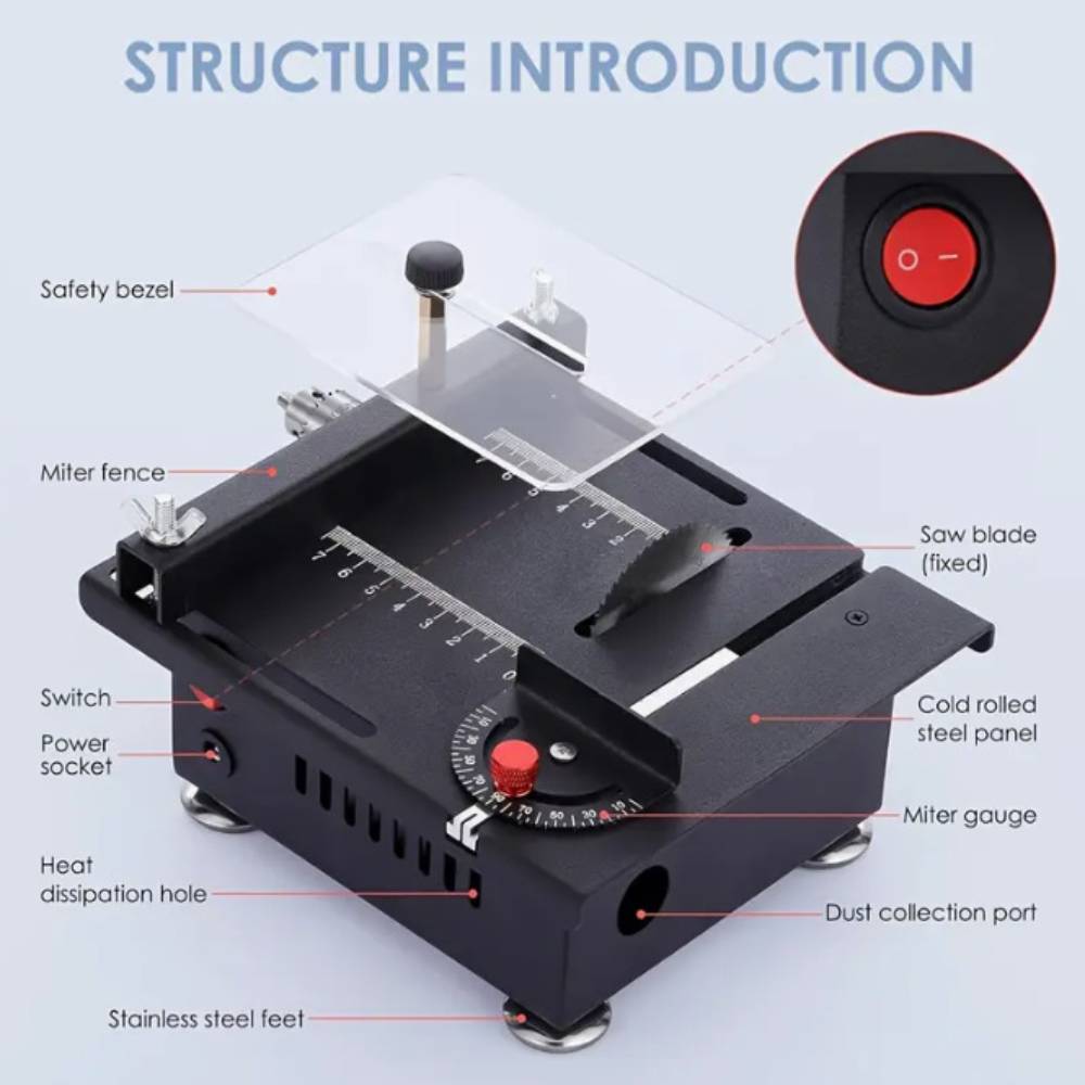 Mini Electric Table Saw Precis - Mini Table Saw For Woodworking review and price