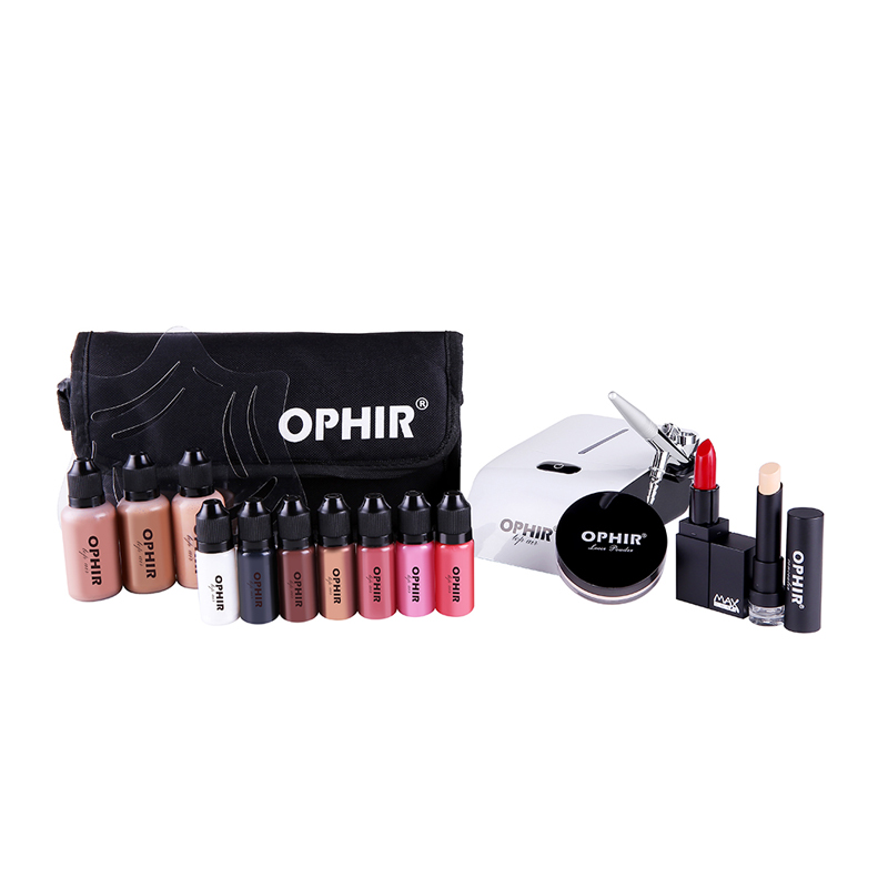 OPHIR Pro Makeup Set 0.3mm Air - Airbrush Kit With Mini Compressor review and price