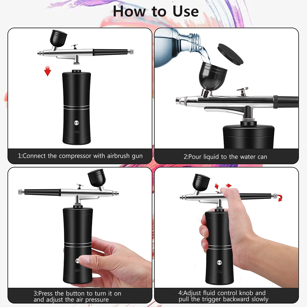 Rechargeable Mini Airbrush Kit - Airbrush Kit With Mini Compressor review and price