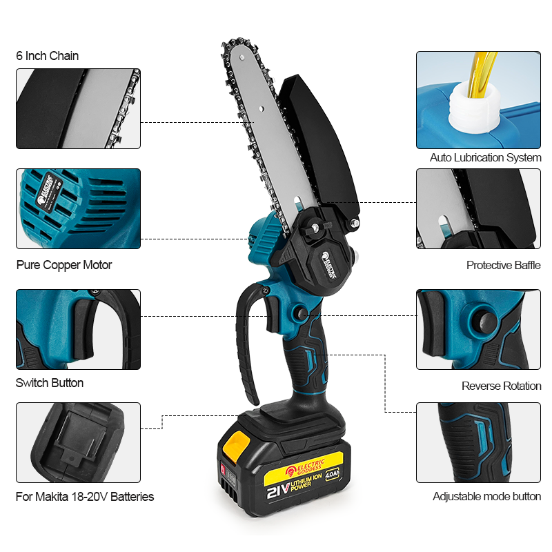 1700RPM 6 Inch Mini Cordless E - Mini Electric Chainsaw 6 Inch review and price
