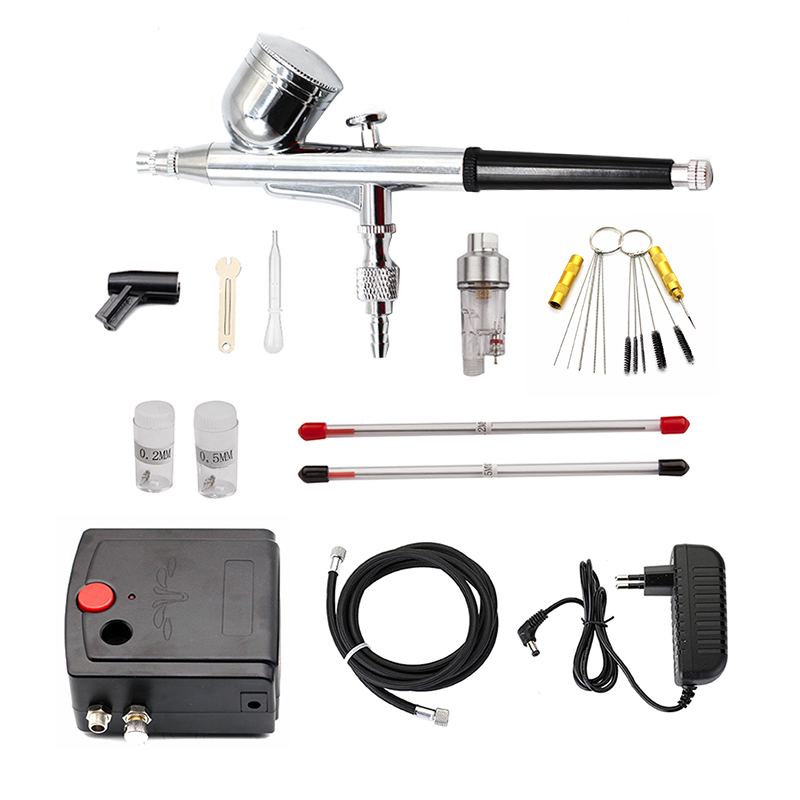 Dual-Action Spray Gun Airbrush - Airbrush Kit With Mini Compressor review and price