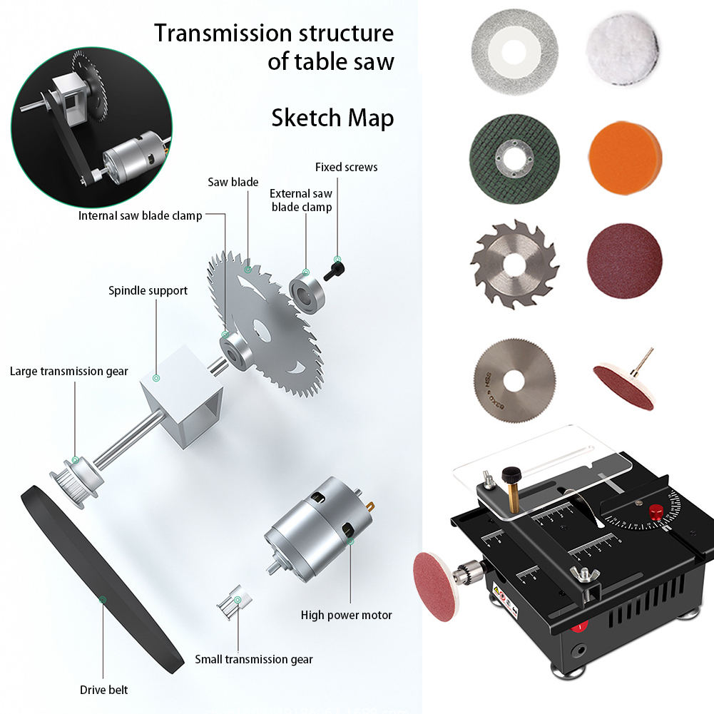 Precision Measuring Electric T - Mini Table Saw For Woodworking review and price